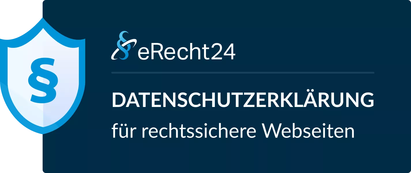 Datenschutzerklärung eRecht24 für rechtssichere Websites