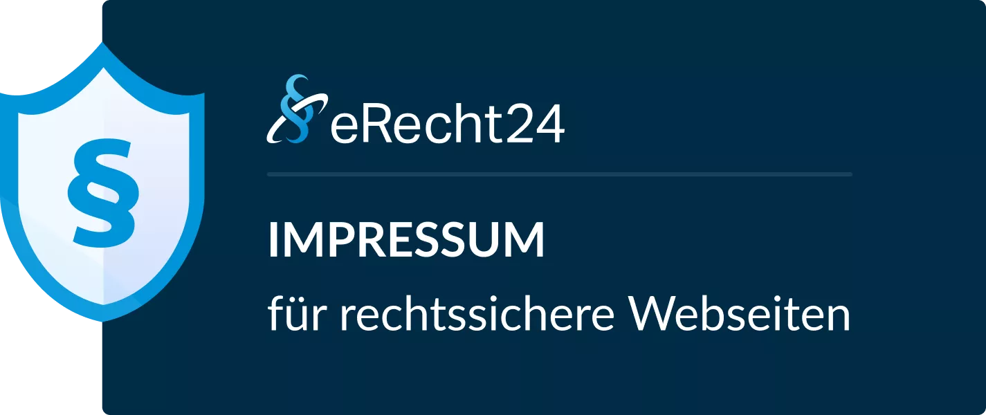 Agentur Impressumsgenerator von eRecht24  für rechtssichere Websites